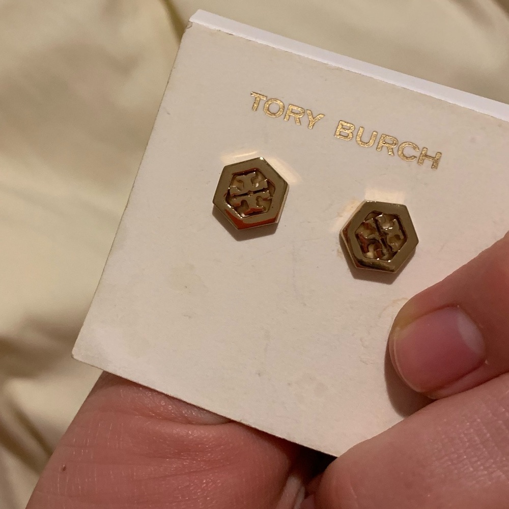 Tory Burch hexagon studs